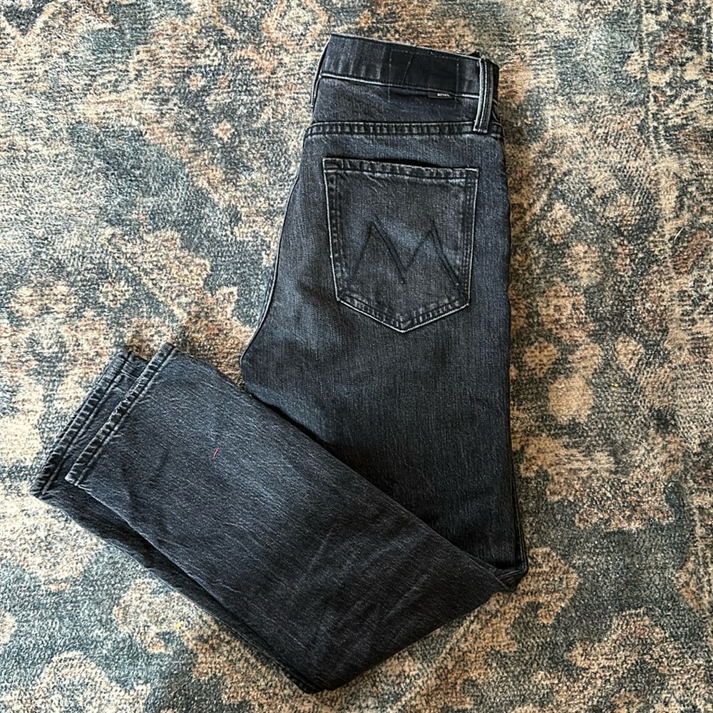 Mother Tomcat Washed Black Denim